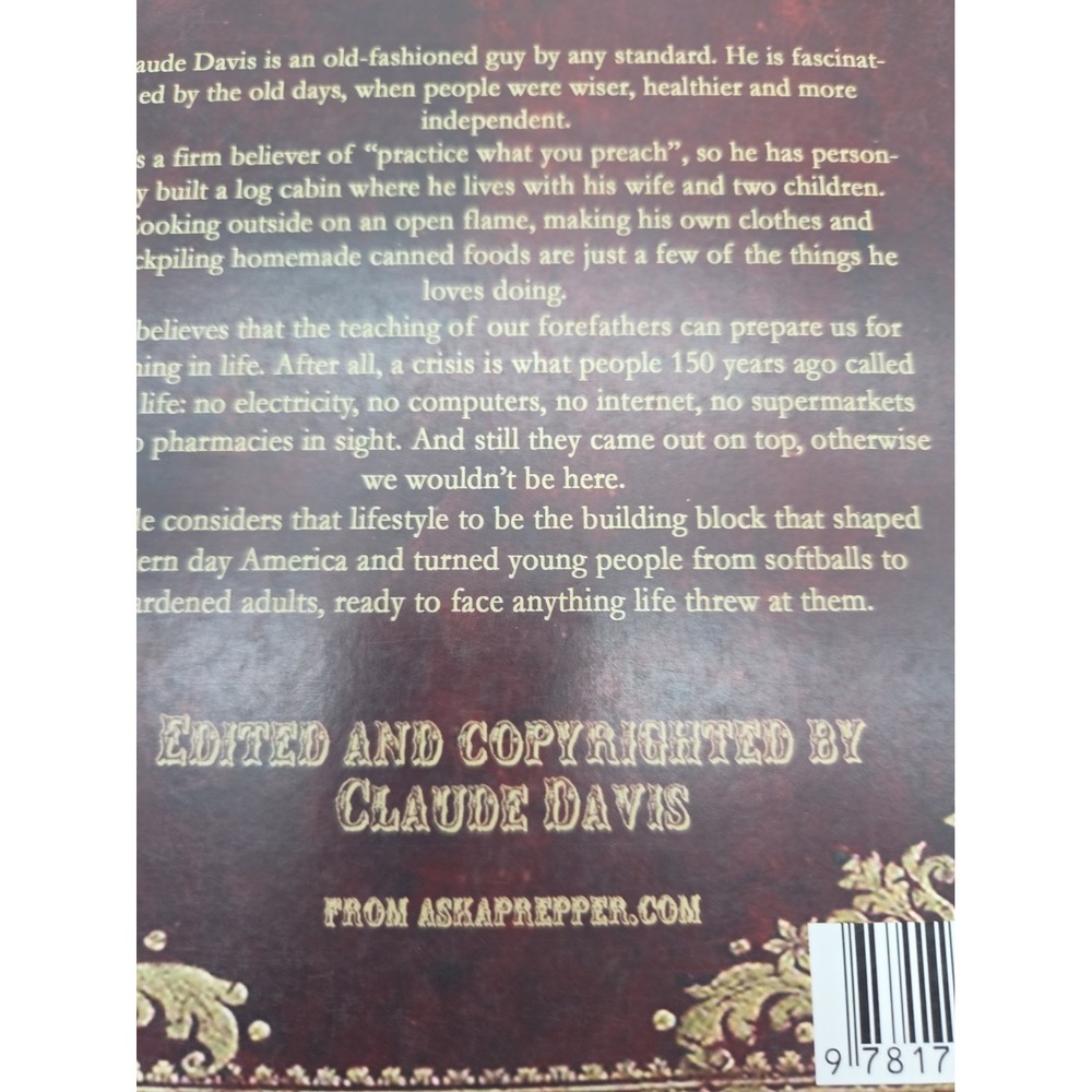 The Lost Ways by Claude Davis Paperback PB Survival Homesteading 4th Edition PB - Picture 3 of 4